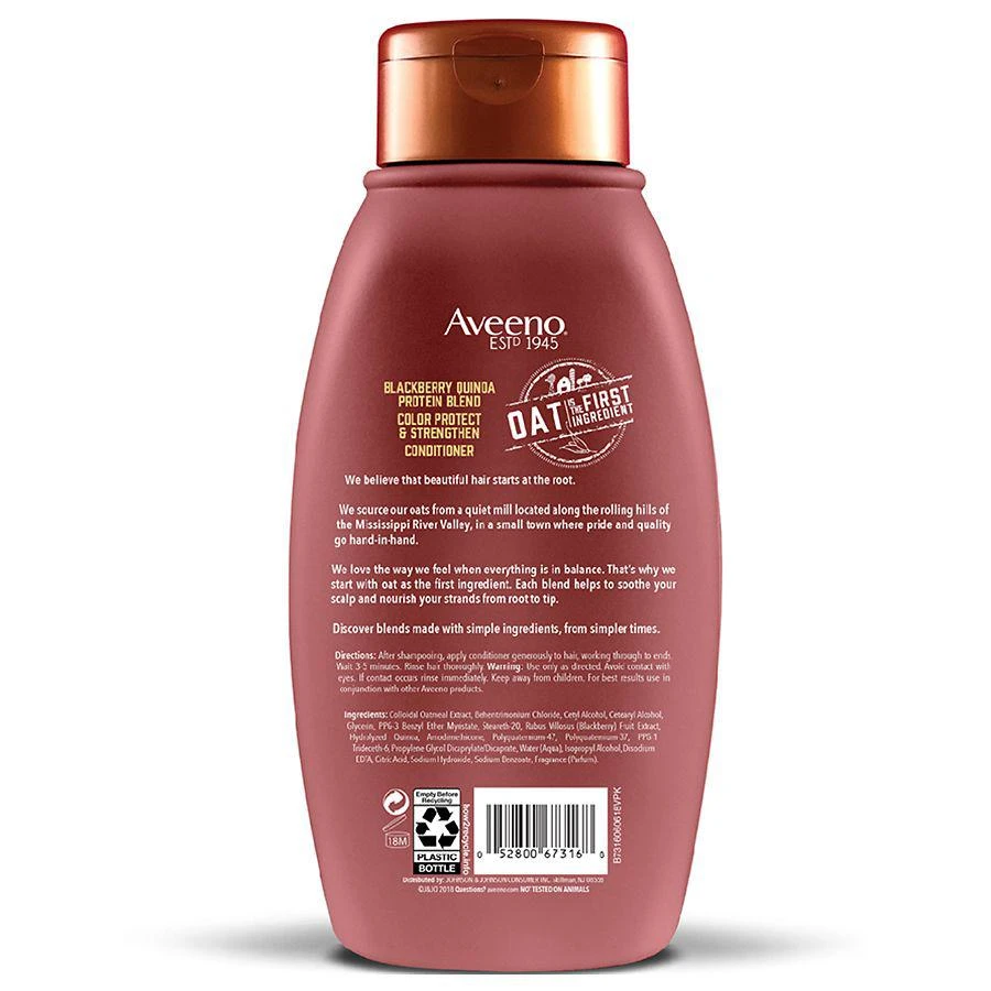商品Aveeno|Blackberry Quinoa Protein Blend Conditioner,价格¥91,第2张图片详细描述