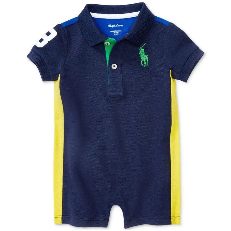 商品Ralph Lauren|婴儿连体Polo短裤,价格¥158,第1张图片