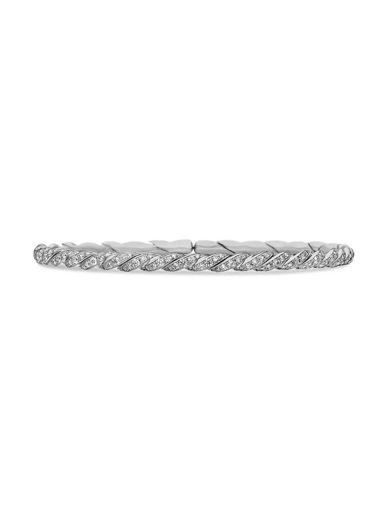 商品David Yurman|Sculpted Cable Flex Bracelet in 18K White Gold,价格¥55703,第1张图片