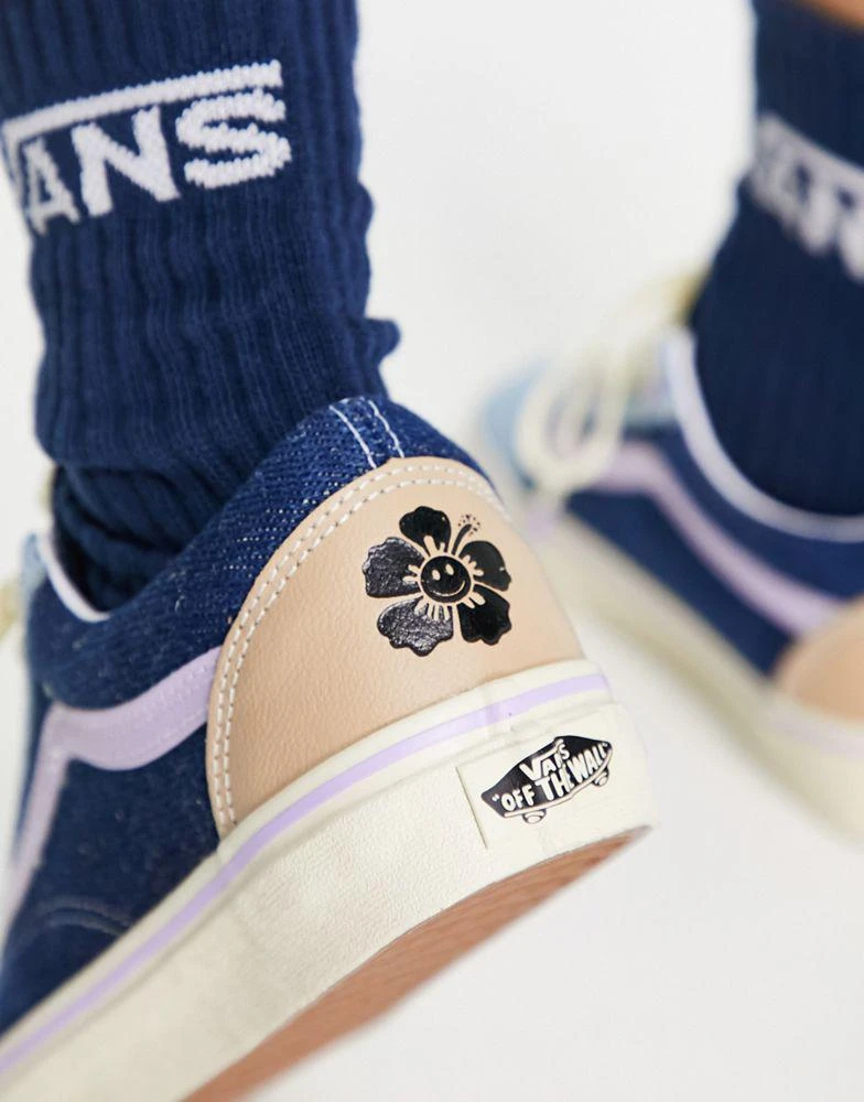 商品Vans|Vans Old Skool trainers in demin blue,价格¥547,第4张图片详细描述