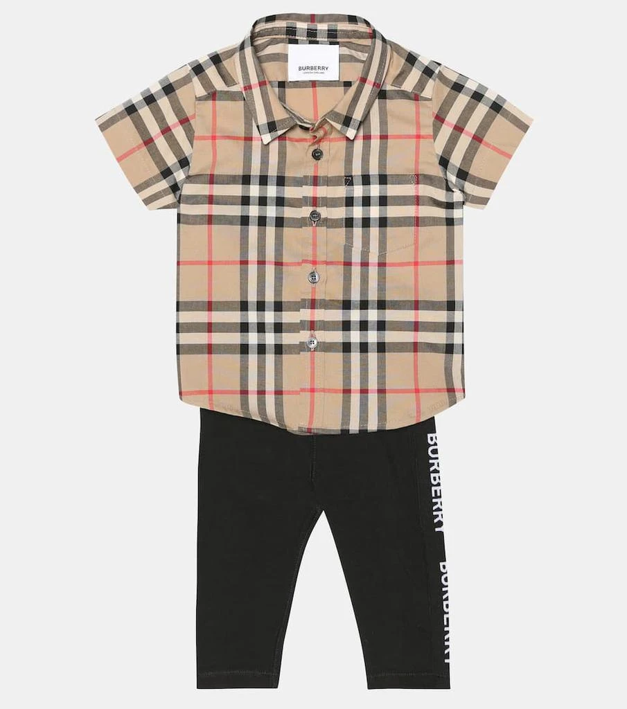 商品Burberry|Baby logo弹力棉质紧身裤,价格¥806,第2张图片详细描述