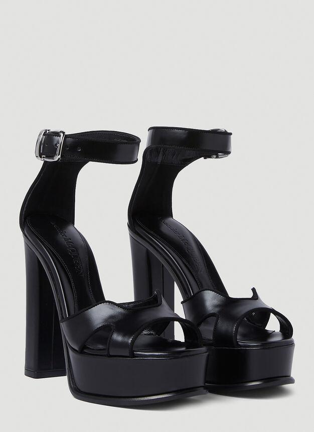 商品Alexander McQueen|Butterfly Platform Heels in Black,价格¥7975,第4张图片详细描述