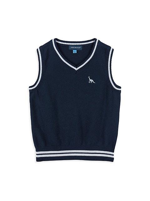 Baby Boy's 3-Piece Plaid Shirt, Sweater Vest & Pants Set商品第4张图片规格展示