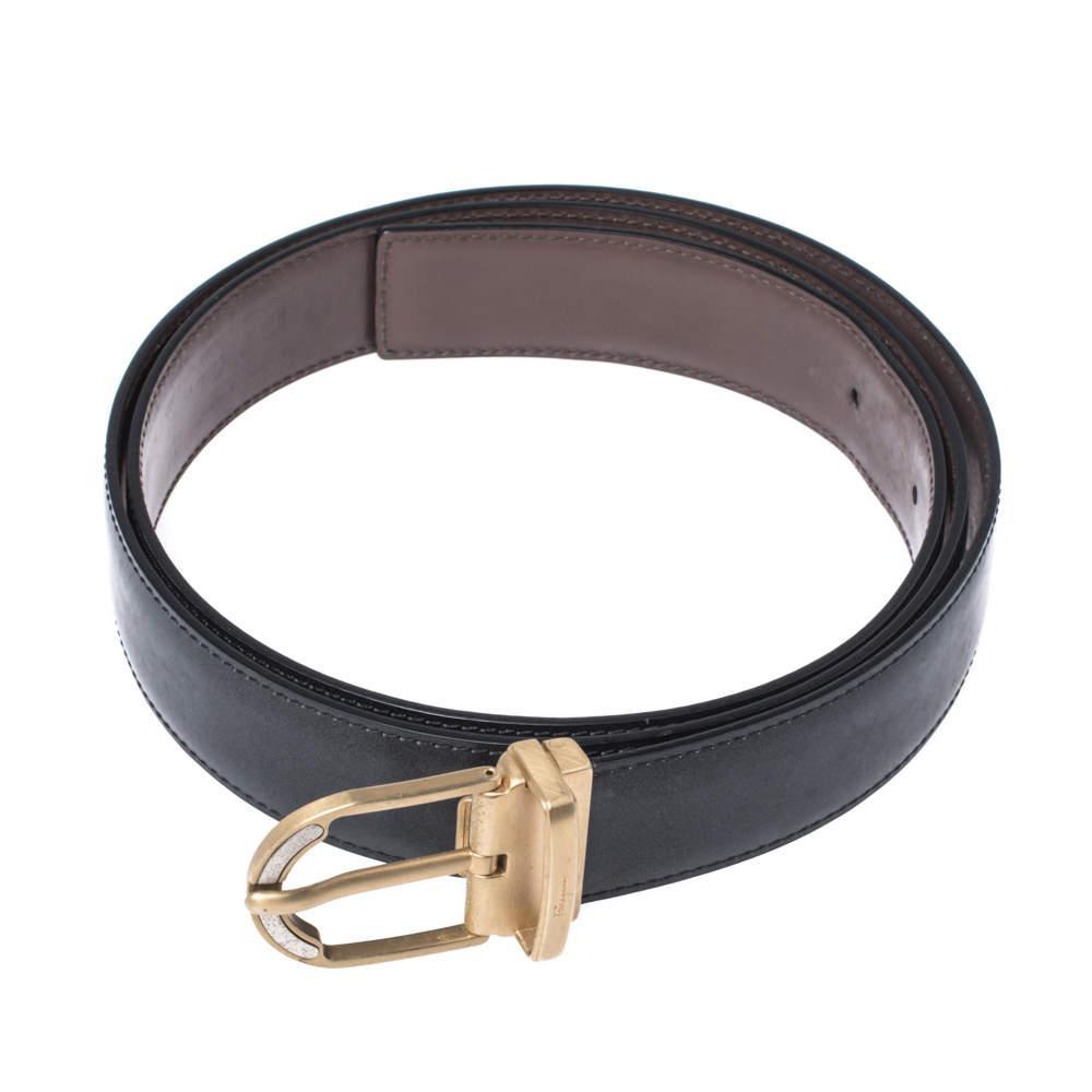 商品[二手商品] Salvatore Ferragamo|Salvatore Ferragamo Black Leather Buckle Belt 120CM,价格¥1025,第5张图片详细描述