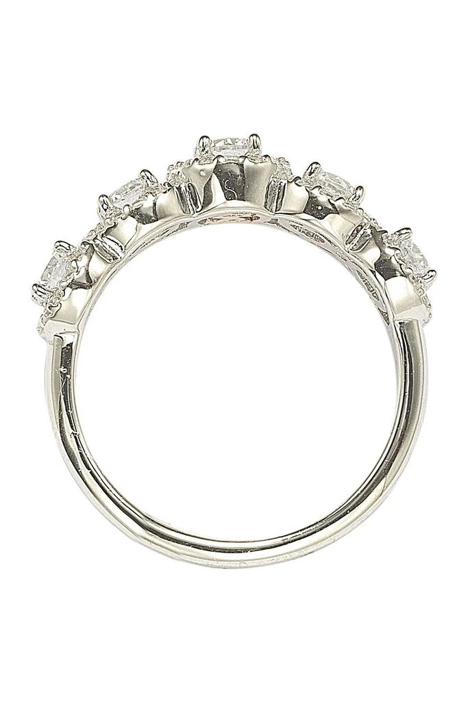 商品Suzy Levian|Sterling Silver Round Cubic Zirconia Halo Ring,价格¥938,第3张图片详细描述