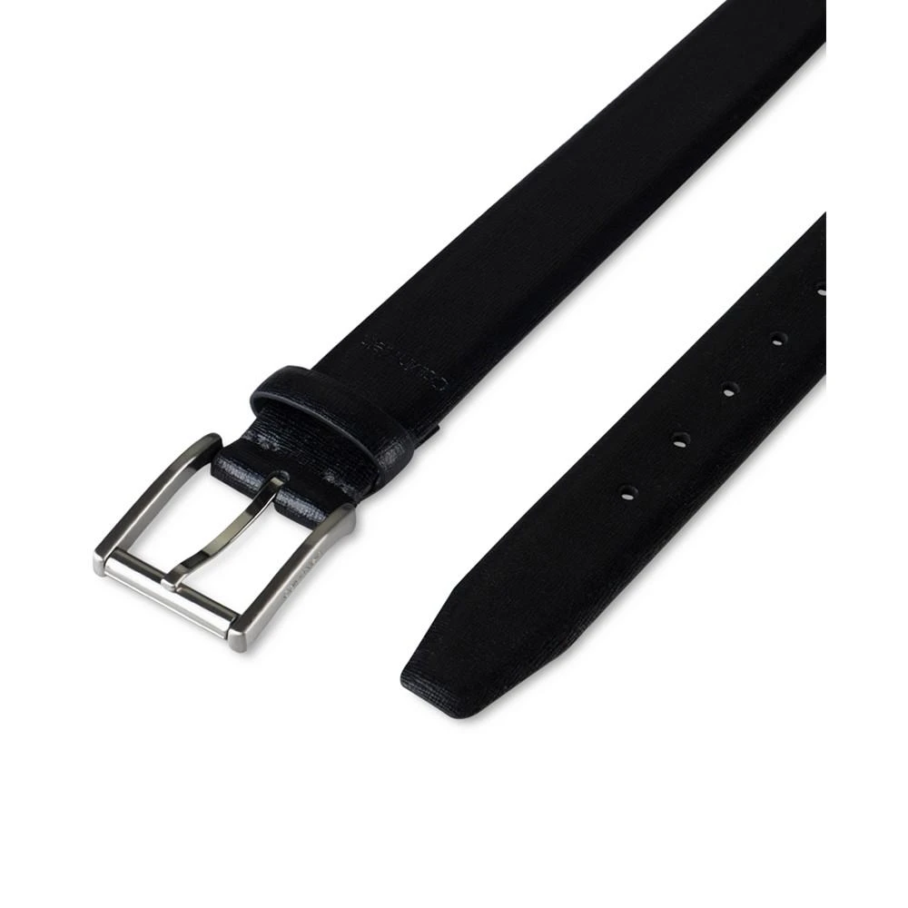 商品Calvin Klein|Men’s Textured Leather Roller Bar Buckle Belt,价格¥372,第4张图片详细描述