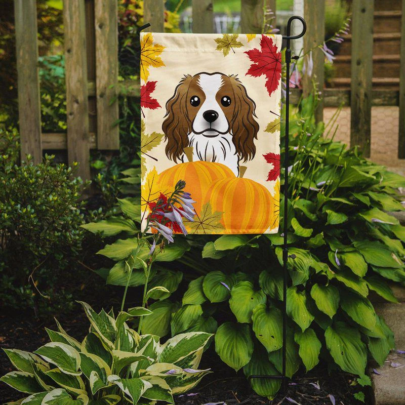 商品Caroline's Treasures|Polyester Cavalier Spaniel Thanksgiving Garden Flag 2-Sided 2-Ply,价格¥136,第2张图片详细描述