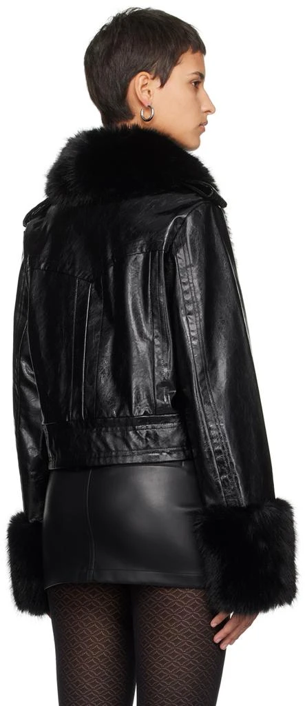 商品STAND STUDIO|Black Rosalyn Faux-Leather Jacket,价格¥3318,第3张图片详细描述