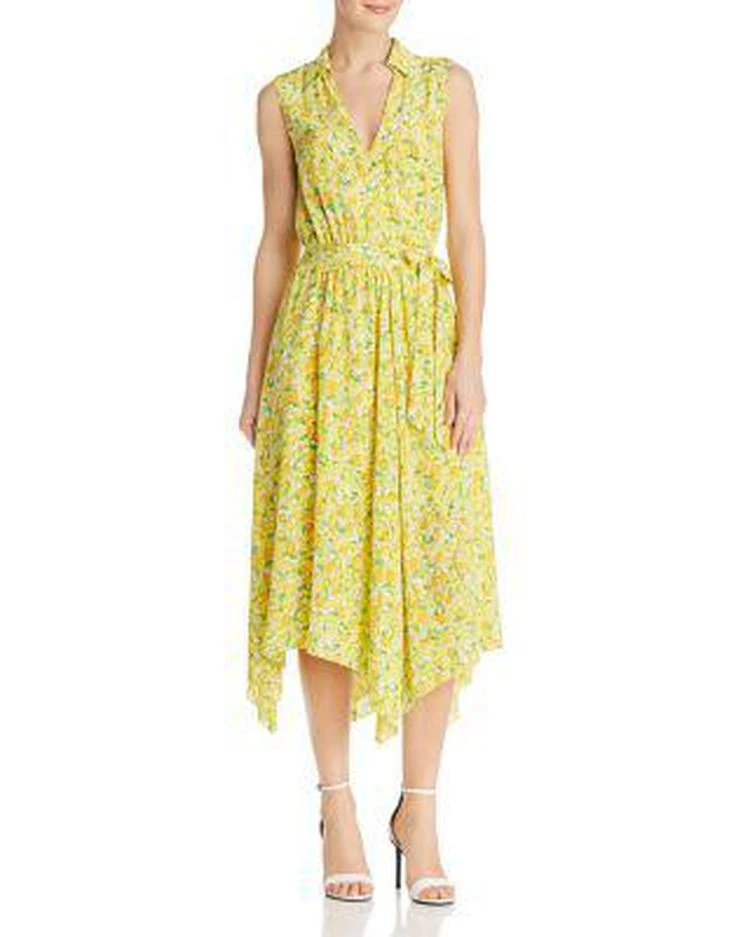 商品Boutique Moschino|Lemon-Print Silk Wrap Dress,价格¥1240,第1张图片