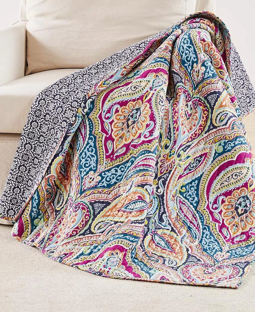 商品Levtex|Magnolia Paisley Tapestry Reversible Quilted Throw, 50" x 60",价格¥326,第1张图片