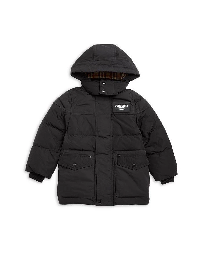 商品Burberry|Unisex Aubin Hooded Down Puffer Jacket - Little Kid, Big Kid,价格¥3650,第1张图片