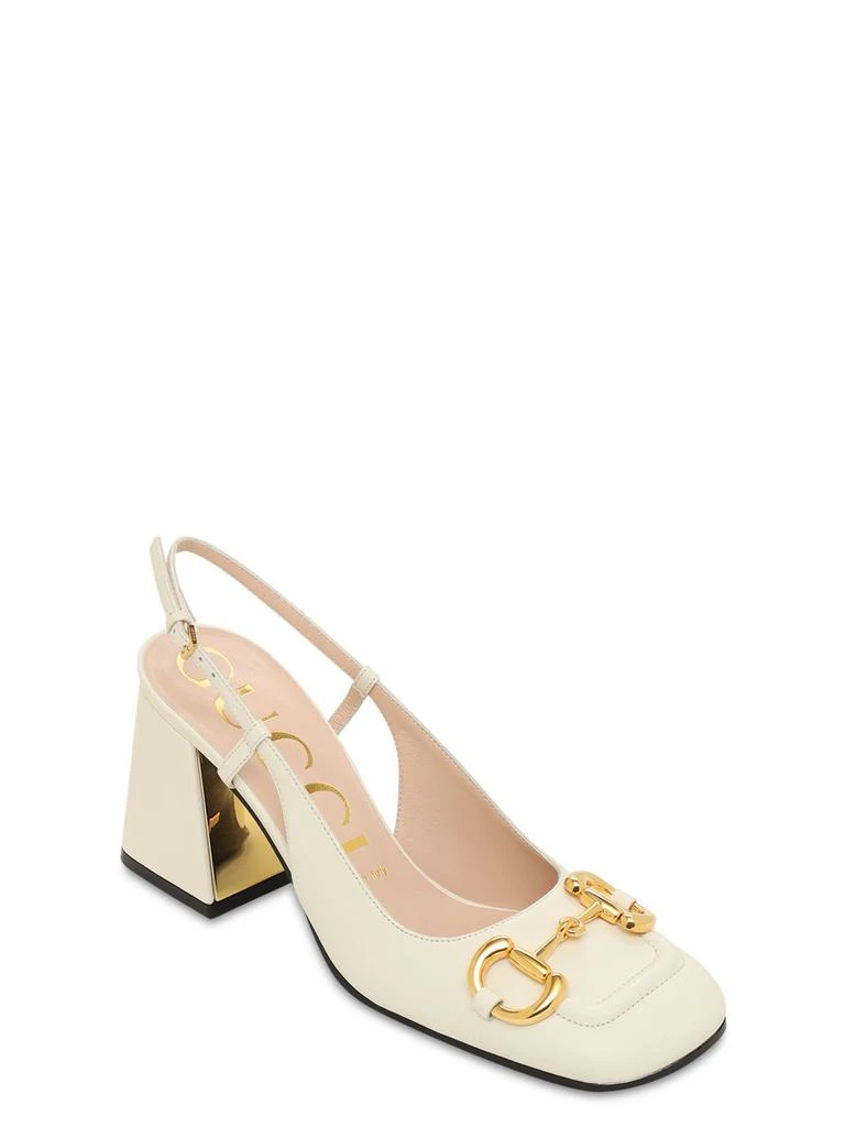 商品Gucci|75mm Slingback Pumps W/ Horsebit,价格¥6993,第2张图片详细描述