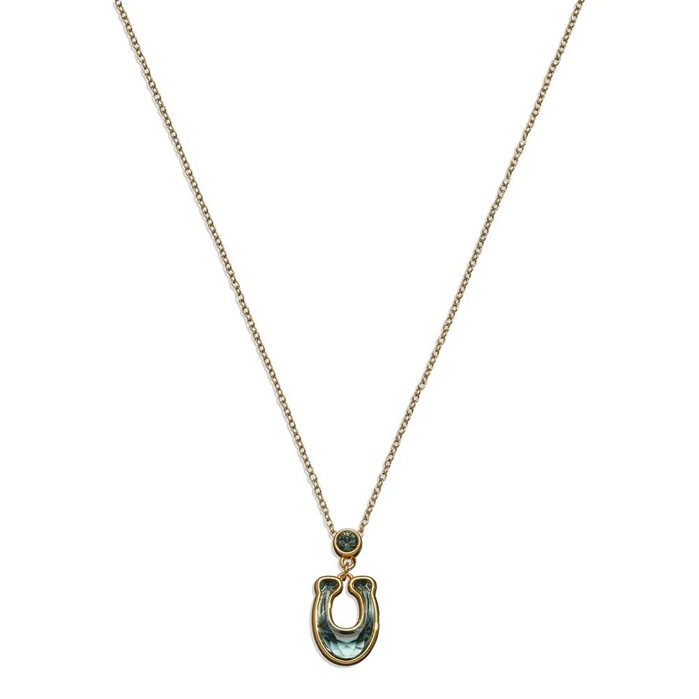 商品Coach|Faux Stone Signature Crystal C Pendant Necklace,价格¥501,第1张图片