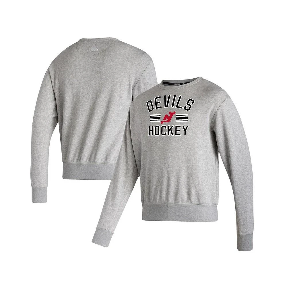 商品Adidas|Men's Heathered Gray New Jersey Devils 2021/22 Alternate Logo Pullover Sweatshirt,价格¥525,第1张图片