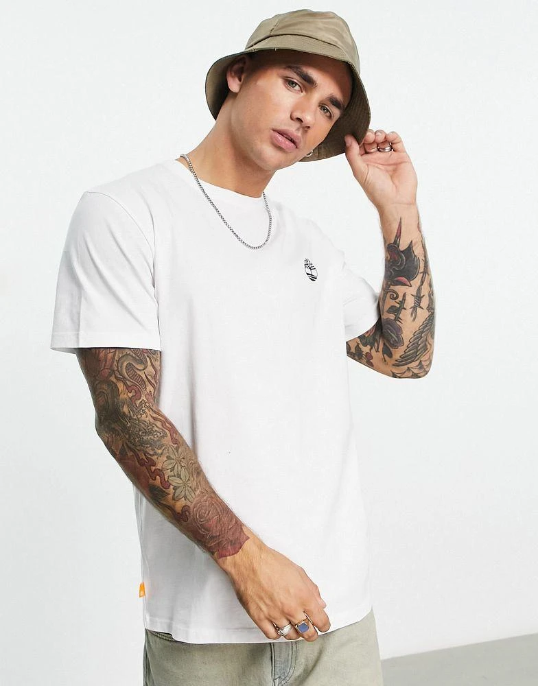 商品Timberland|Timberland Multi Logo back print t-shirt in white,价格¥333,第2张图片详细描述