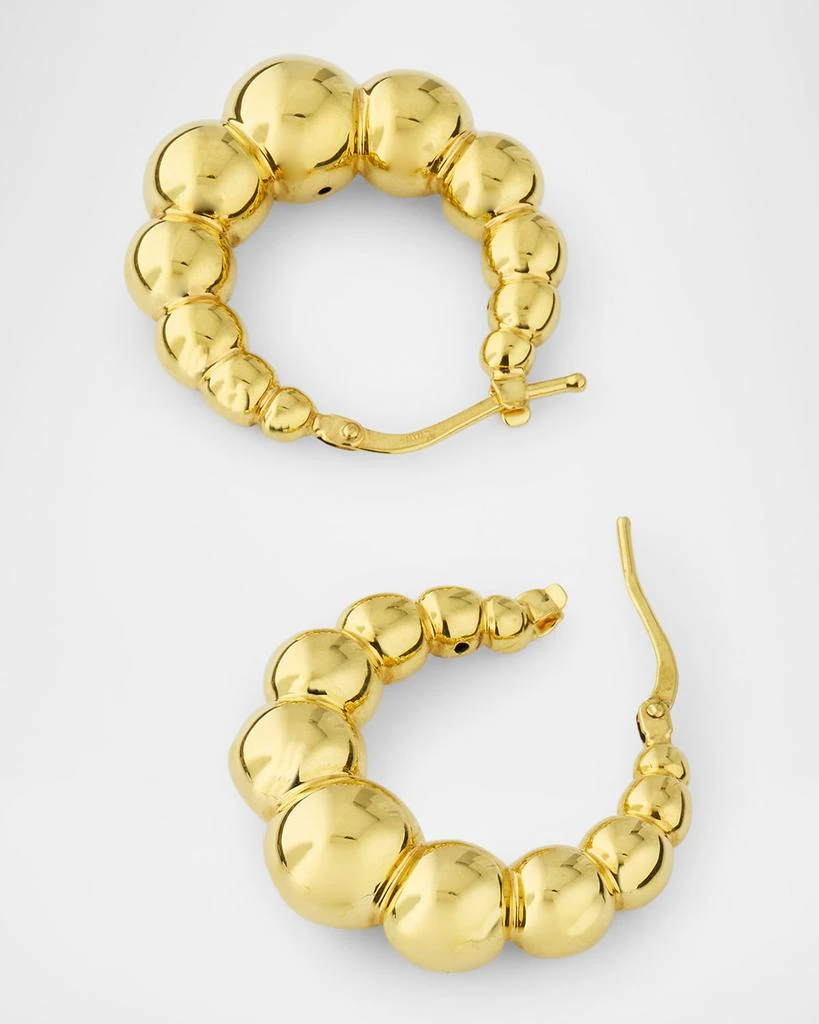 商品Siena Jewelry|14K Yellow Gold Graduated Ball Hoop Earrings,价格¥10072,第4张图片详细描述