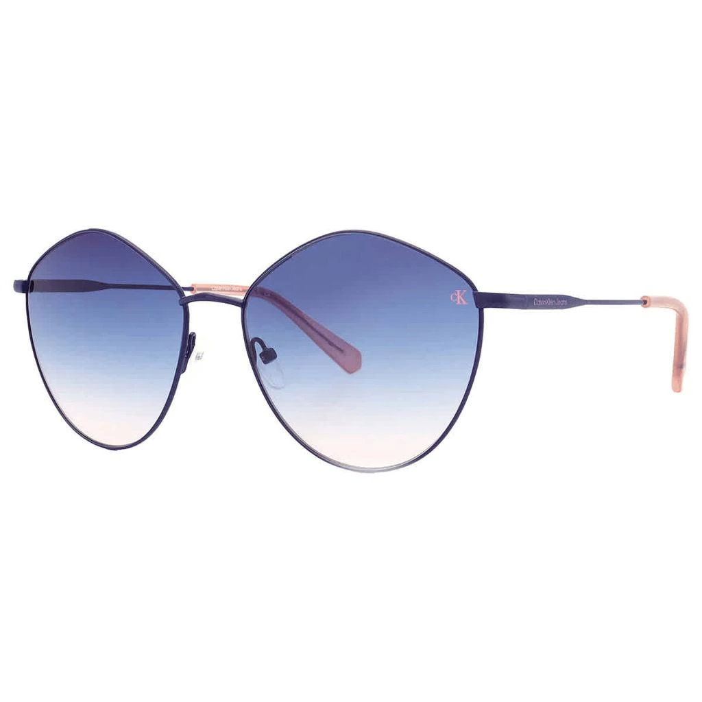 商品Calvin Klein|Blue Gradient Oval Ladies Sunglasses CKJ22202S 405 61,价格¥148,第3张图片详细描述