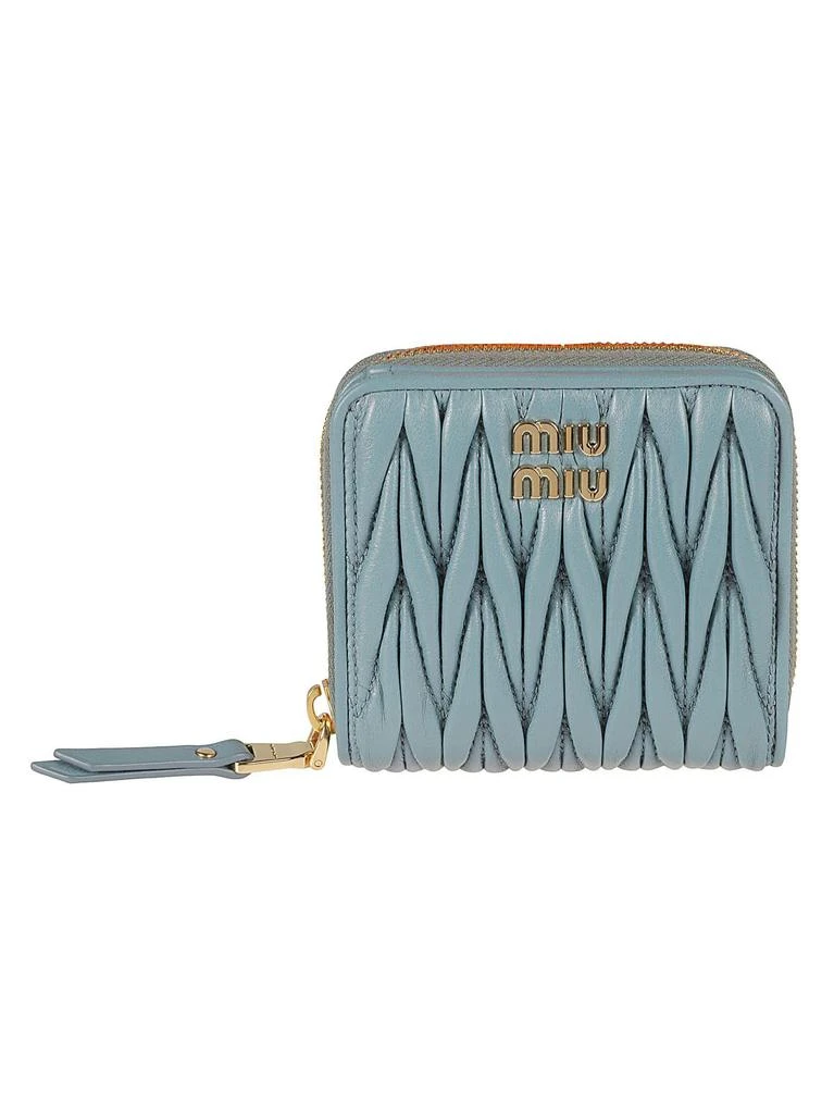 商品Miu Miu|Miu Miu Matelassé Zip-around Coin Purse - Women,价格¥6563,第1张图片