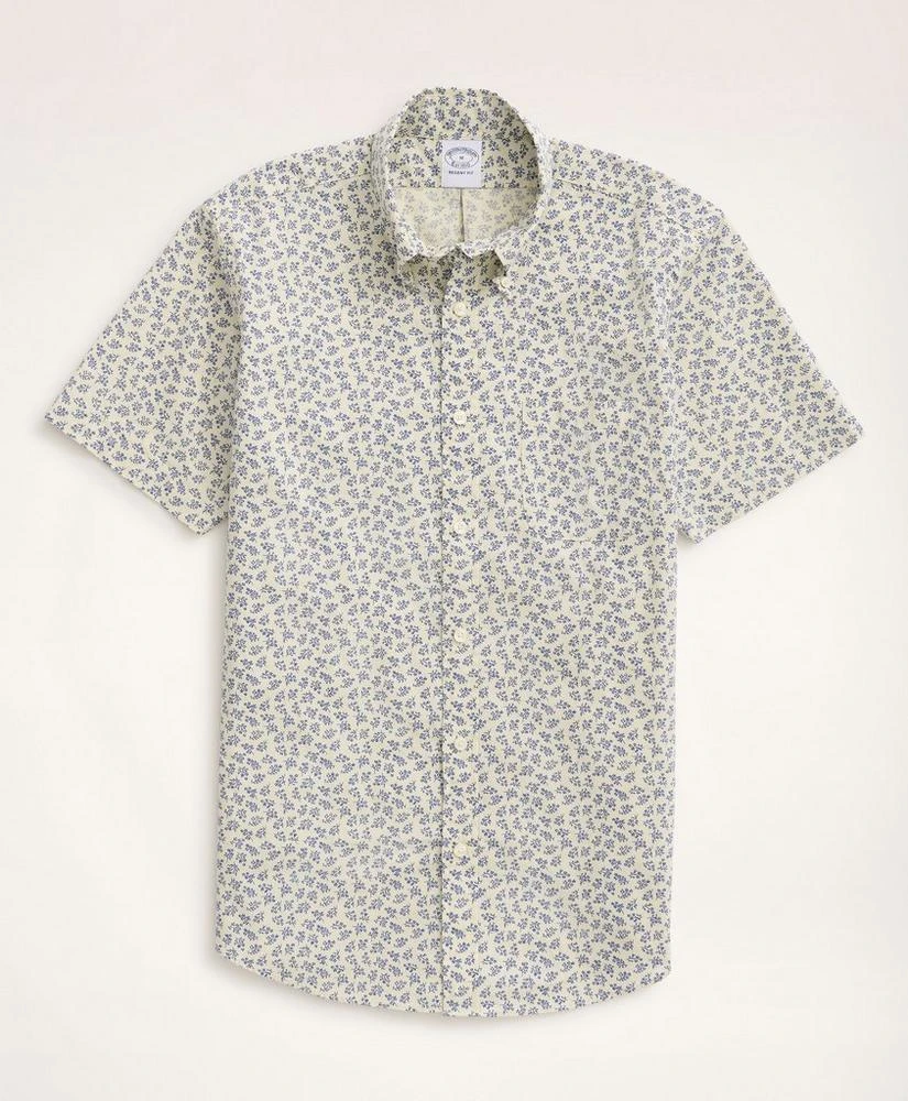 商品Brooks Brothers|Regent Regular-Fit Short-Sleeve Sport Shirt, Floral Print,价格¥399,第1张图片