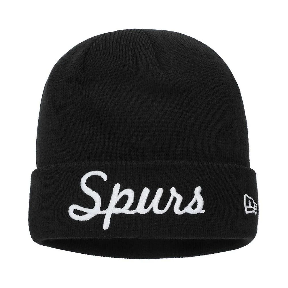 商品New Era|Men's Black Tottenham Hotspur Cuffed Knit Hat,价格¥185,第1张图片