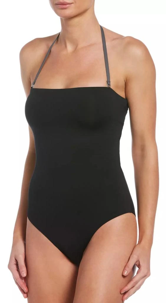 商品NIKE|Nike Women's Solid Lace-up Bandeau One Piece Swimsuit,价格¥210,第1张图片