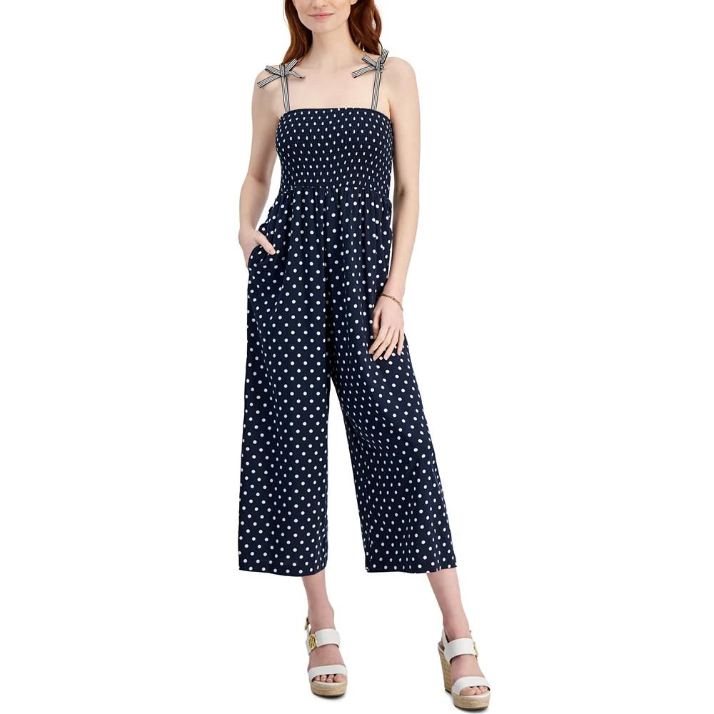 商品Tommy Hilfiger|Women's Polka-Dot Sleeveless Jumpsuit,价格¥437,第1张图片