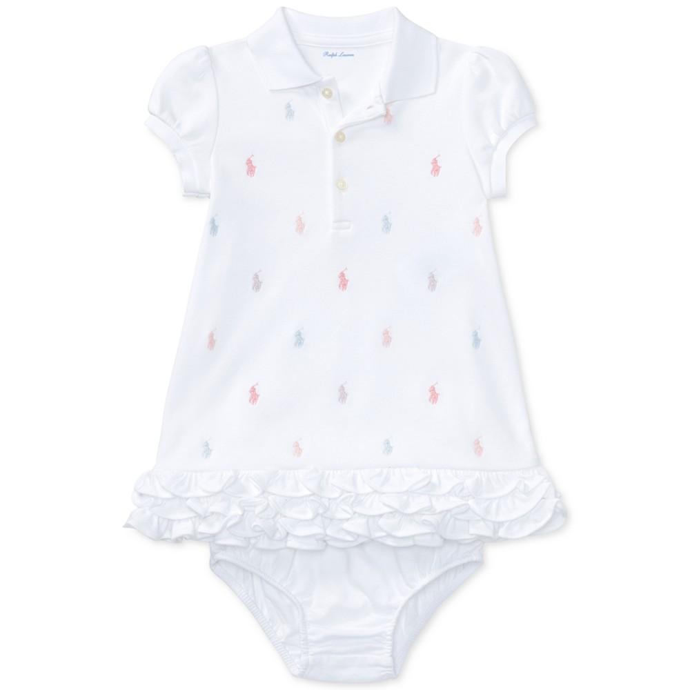 Polo Ralph Lauren | Baby Girls Ruffled Pony Printed Polo Dress 397.52元 商品图片