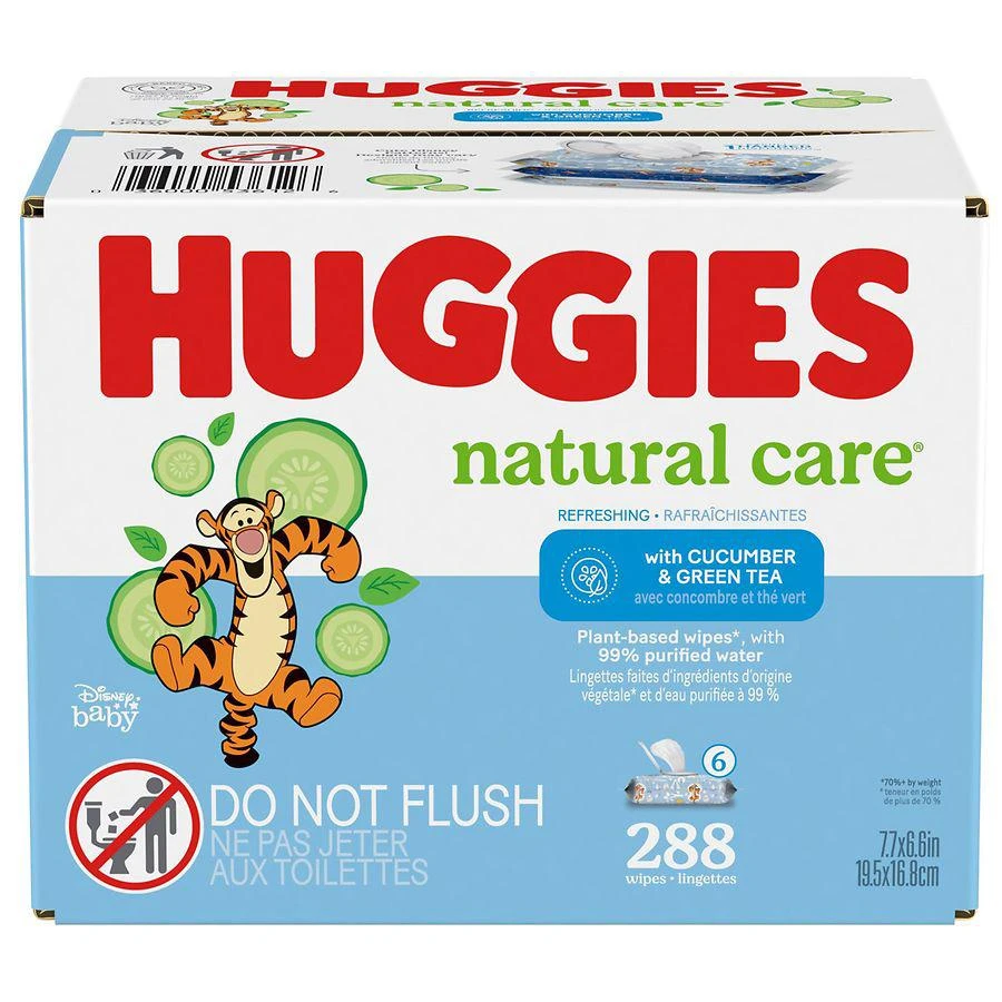 商品Huggies Natural Care|Refreshing Baby Wipes with Cucumber & Green Tea Cucumber & Green Tea,价格¥111,第3张图片详细描述