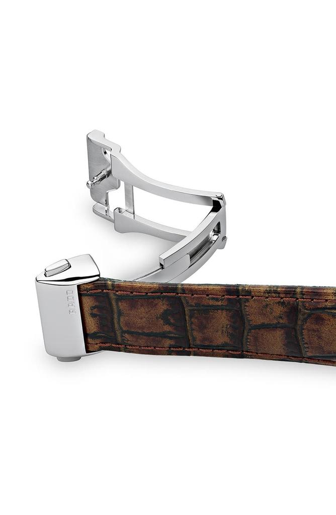 Men's DiaMaster Automatic Swiss Croc Embossed Leather Strap Watch, 43mm商品第2张图片规格展示