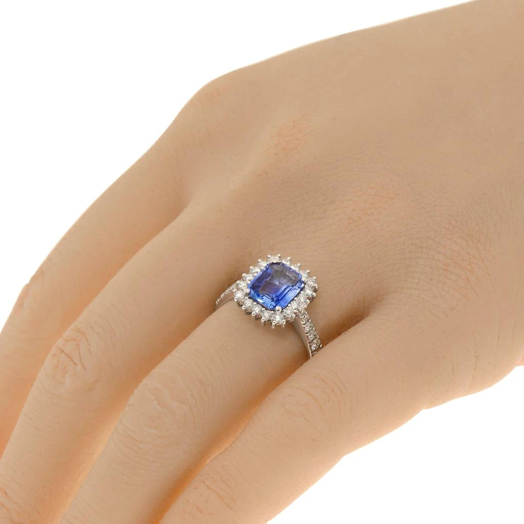 商品Zydo|Zydo 18K White Gold Blue Sapphire 2.34ct. Tw. And White Diamonds 0.65ct. Tw. Cocktail Ring Sz. 7,价格¥22202,第2张图片详细描述