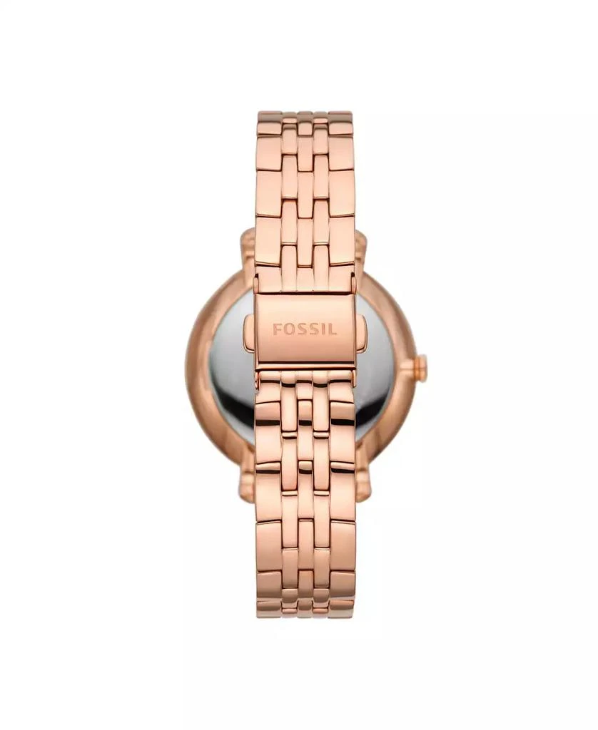 商品Fossil|Women's Jacqueline Rose Gold-Tone Stainless Steel Bracelet Watch 36mm,价格¥977,第2张图片详细描述