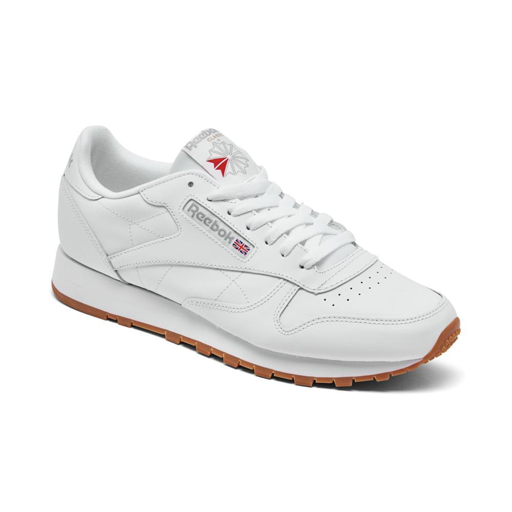 商品Reebok|Men's Classic Leather Casual Sneakers from Finish Line,价格¥594,第1张图片