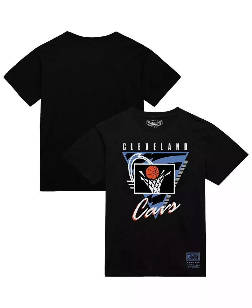 商品Mitchell & Ness|Men's Black Cleveland Cavaliers Worldwide Collection Tri-Logo T-Shirt,价格¥282,第1张图片