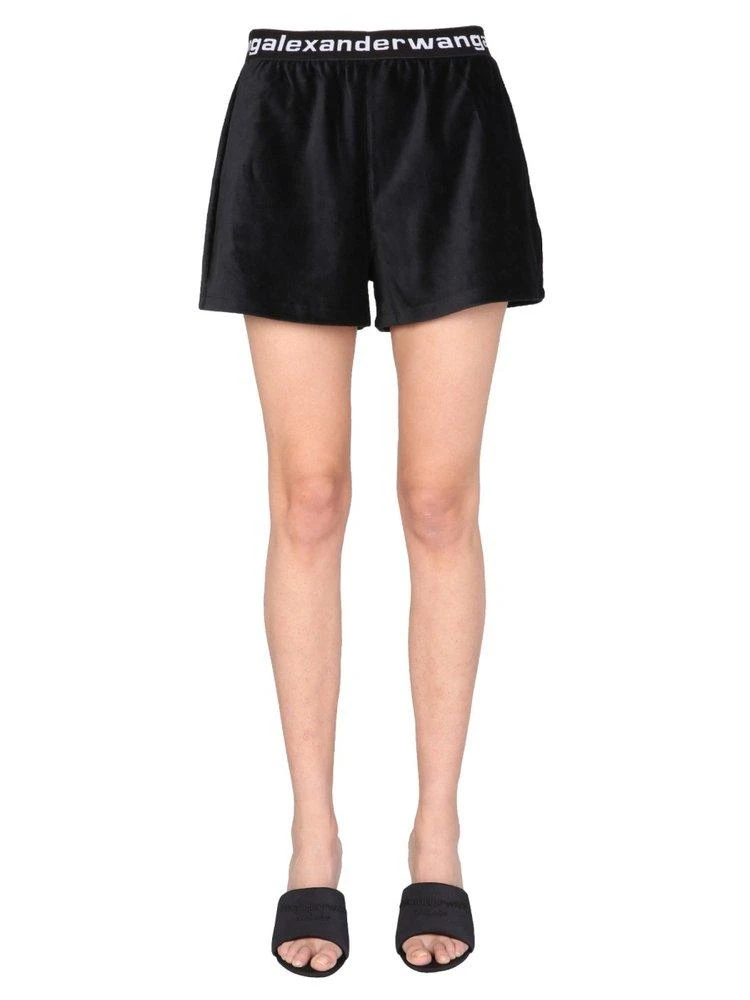 商品Alexander Wang|Alexander Wang Logo Waistband Shorts,价格¥1901,第1张图片