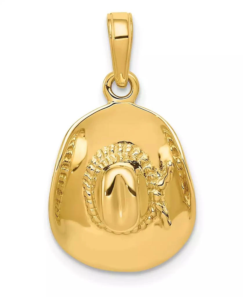 商品Macy's|Cowboy Hat Pendant in 14k Yellow Gold,价格¥2543,第1张图片