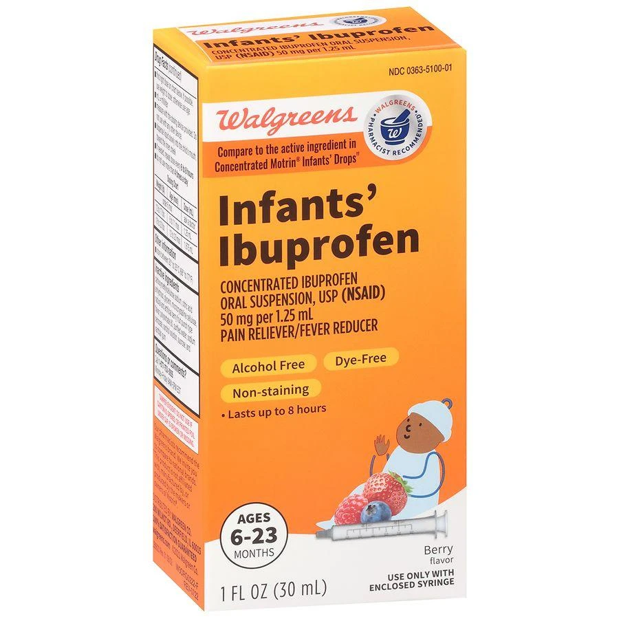 商品Walgreens|Infant Ibuprofen Liquid, Dye Free Berry, Dye-Free,价格¥90,第2张图片详细描述