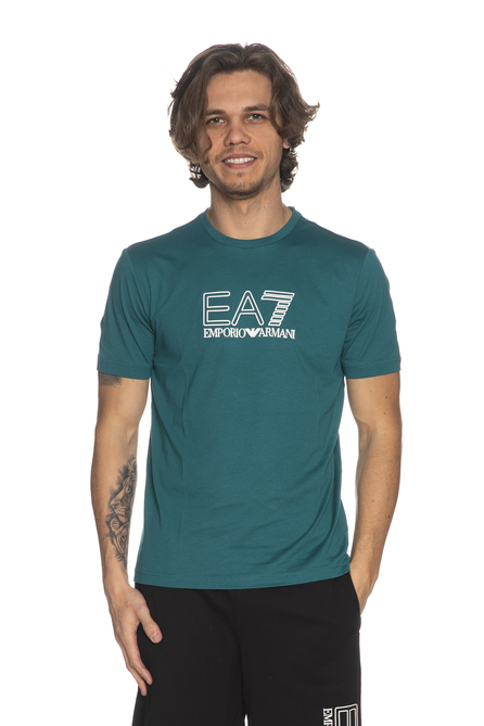 EMPORIO ARMANI 男士深绿色棉质短袖T恤 3LPT81-PJM9Z-1839商品第1张图片规格展示