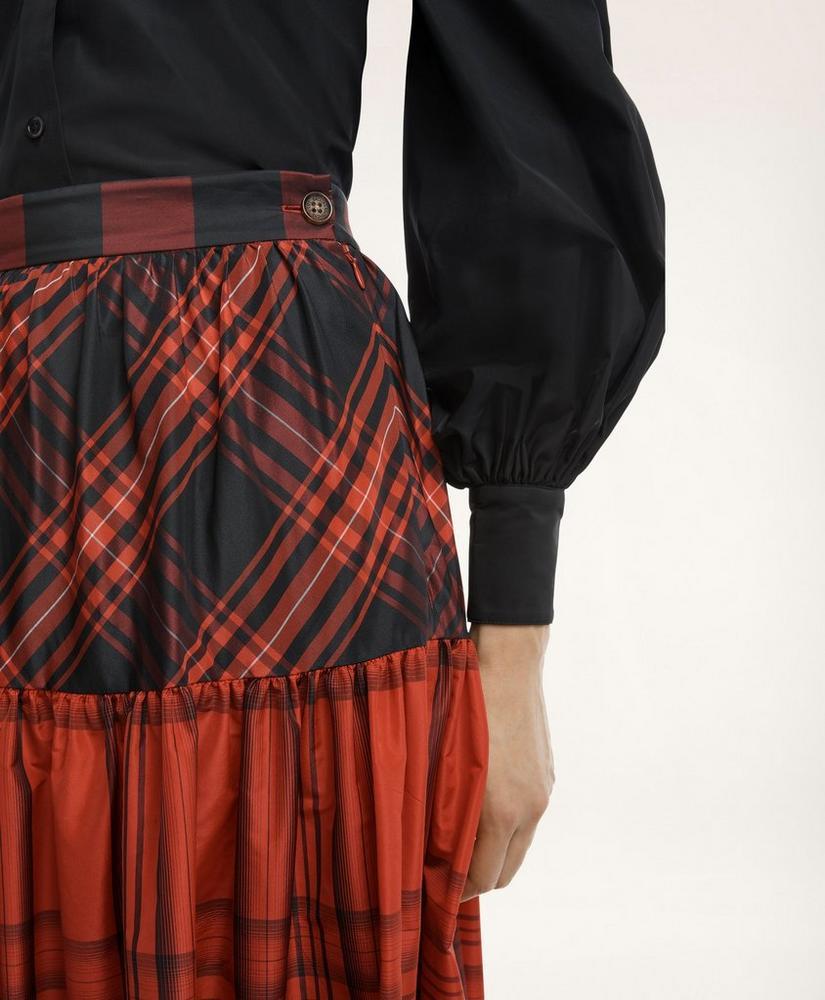 Taffeta Tiered Tartan Skirt商品第4张图片规格展示