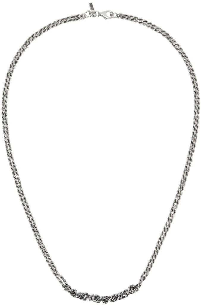 商品Emanuele Bicocchi|Silver Crochet Necklace,价格¥1219,第1张图片