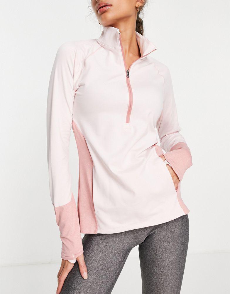 商品Under Armour|Under Armour Cozy half zip long sleeve top in pink,价格¥253,第6张图片详细描述