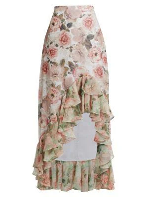 商品Alice + Olivia|Braylee High Low Floral Skirt,价格¥1572,第5张图片详细描述