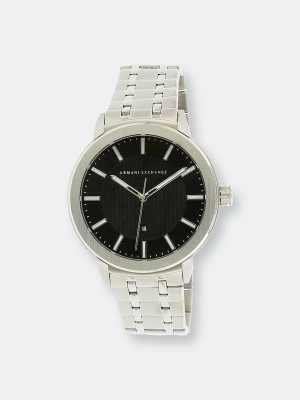 商品Armani Exchange|Armani Exchange Men's AX1455 Silver Stainless-Steel Japanese Quartz Dress Watch ONE SIZE,价格¥900,第1张图片