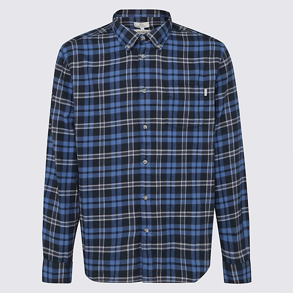 商品Woolrich|BLUE CHECK COTTON SHIRT,价格¥705,第1张图片