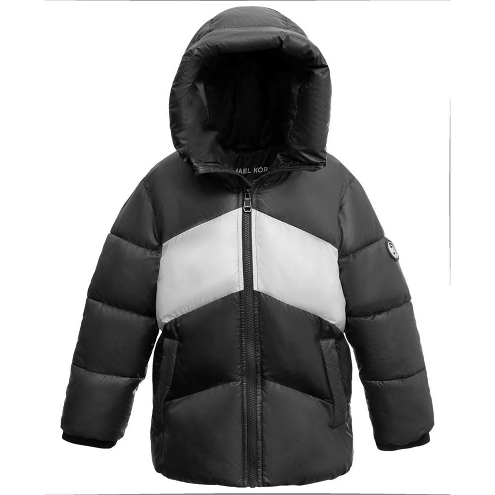 商品Michael Kors|Toddler and Little Boys Chevron Stripe Puffer Jacket,价格¥394,第1张图片