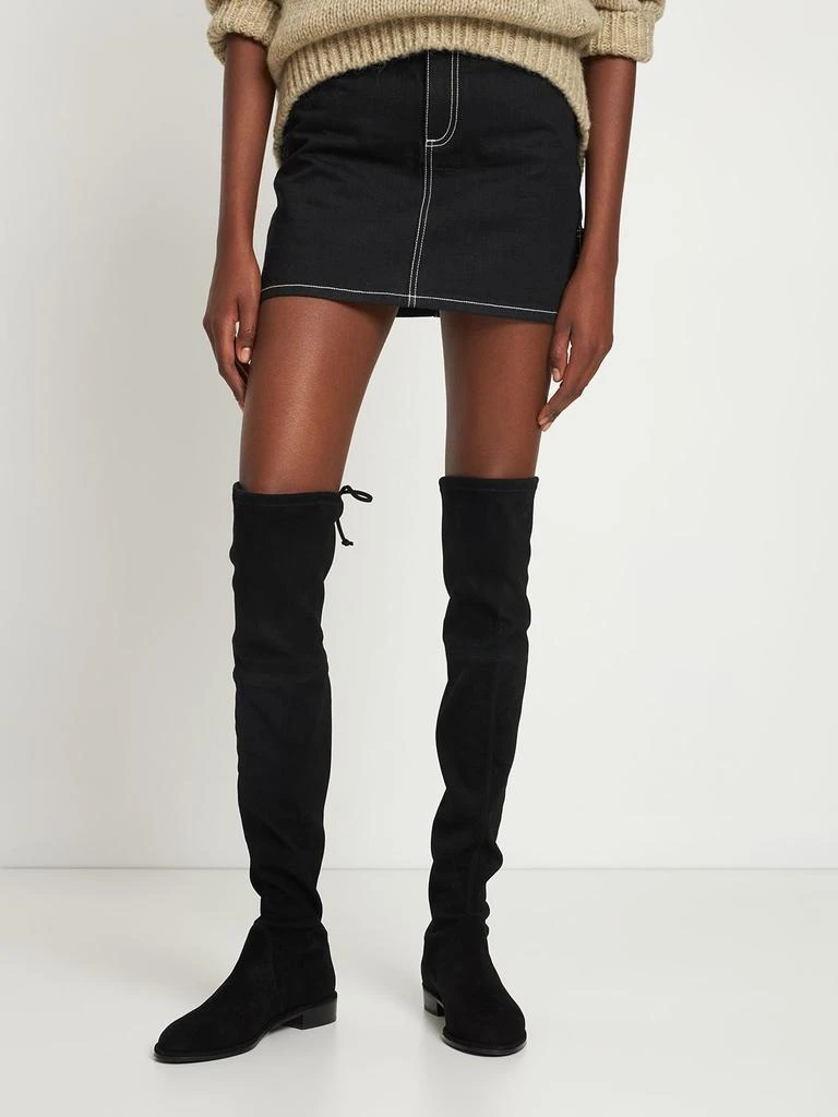 商品Stuart Weitzman|30mm Lowland Stretch Suede Boots,价格¥6796,第1张图片详细描述