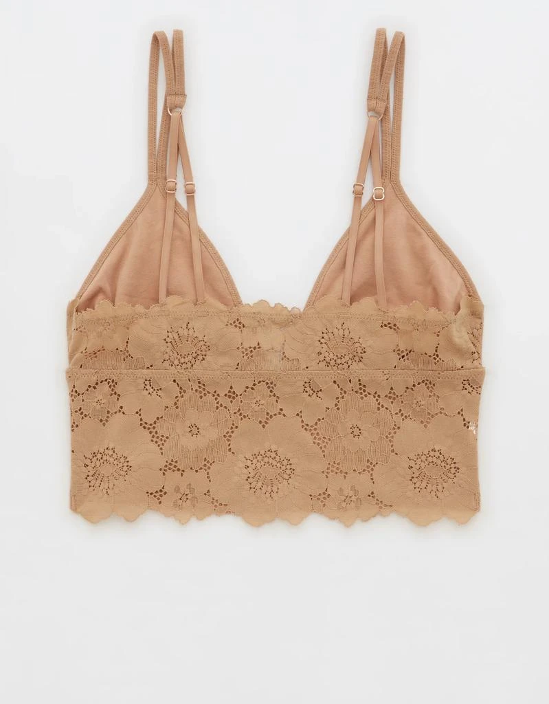 商品Aerie|Aerie Ribbed Poppy Lace Bra Top,价格¥150,第4张图片详细描述