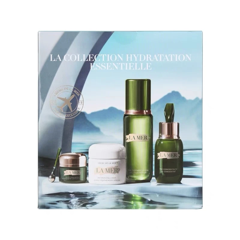 商品[国内直发] La Mer|LA MER 海蓝之谜四件套装（面霜60ml+保湿精华30ml+浓缩精华50ml+浓缩眼霜15ml）,价格¥3777,第1张图片