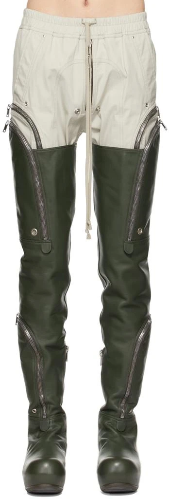 商品Rick Owens|Green Thigh-High Bauhaus Ballast Boots,价格¥31208,第2张图片详细描述