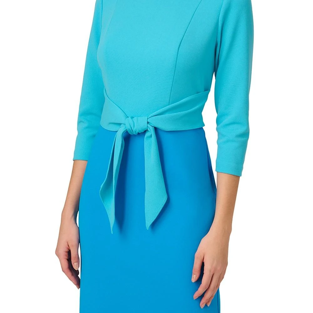 商品Adrianna Papell|Women's Colorblocked Tie-Waist Midi Dress,价格¥966,第4张图片详细描述