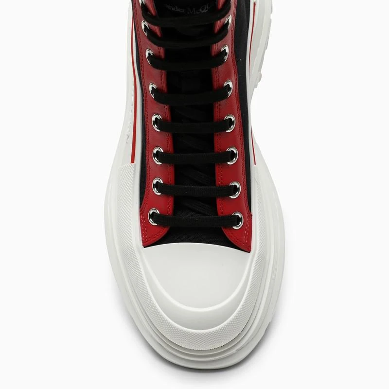 商品Alexander McQueen|Black/red Tread Slick boots,价格¥1478,第3张图片详细描述